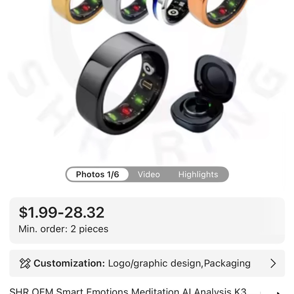 New Smart Ring in Black - Picture 8 of 8
